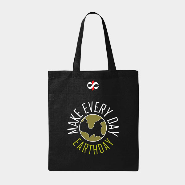 Earth Design Tote Bag (Black)