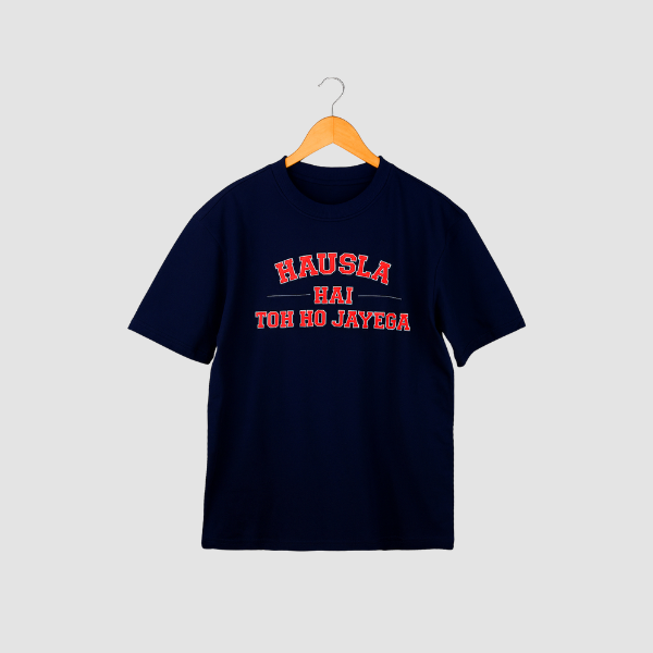 Kotak Unisex Oversized T-shirt - Hausla Hai Toh Ho Jayega