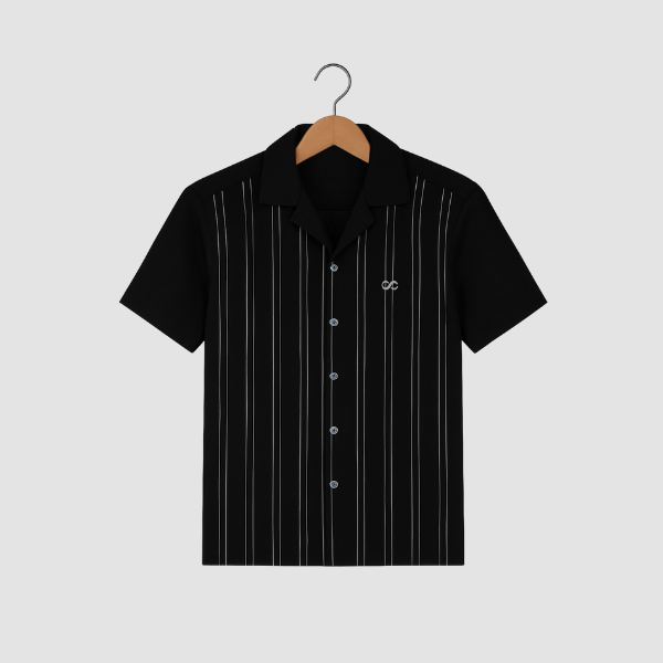 Kotak Men's Black Linen Shirt